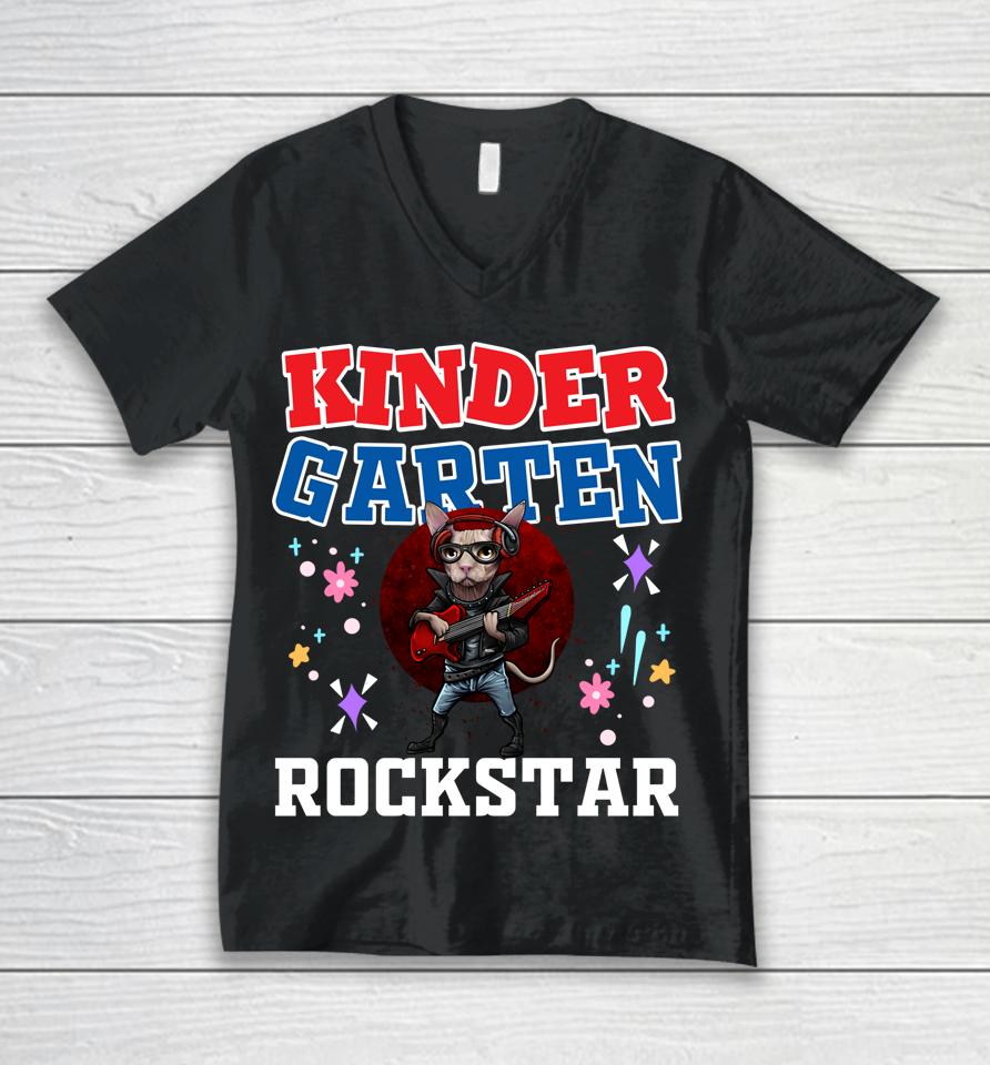 Kindergarten Rock And Roll Star School Unisex V-Neck T-Shirt