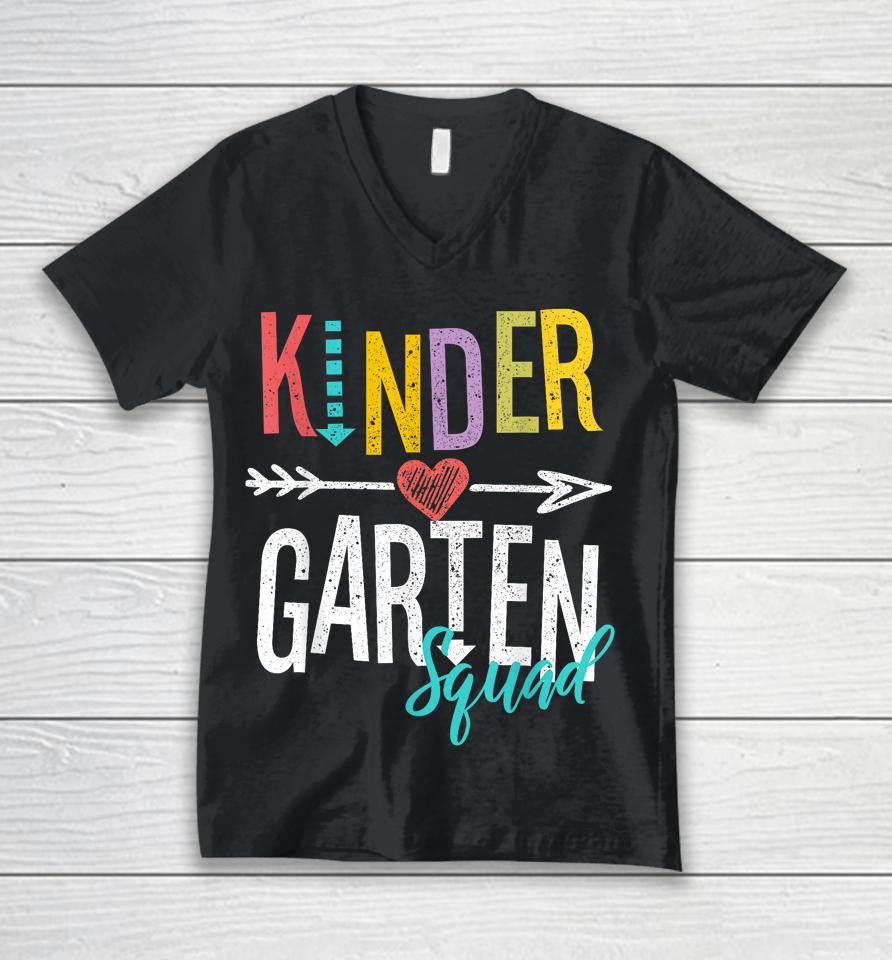 Kindergarten Squad Team Back To School Teacher Student Unisex V-Neck T-Shirt