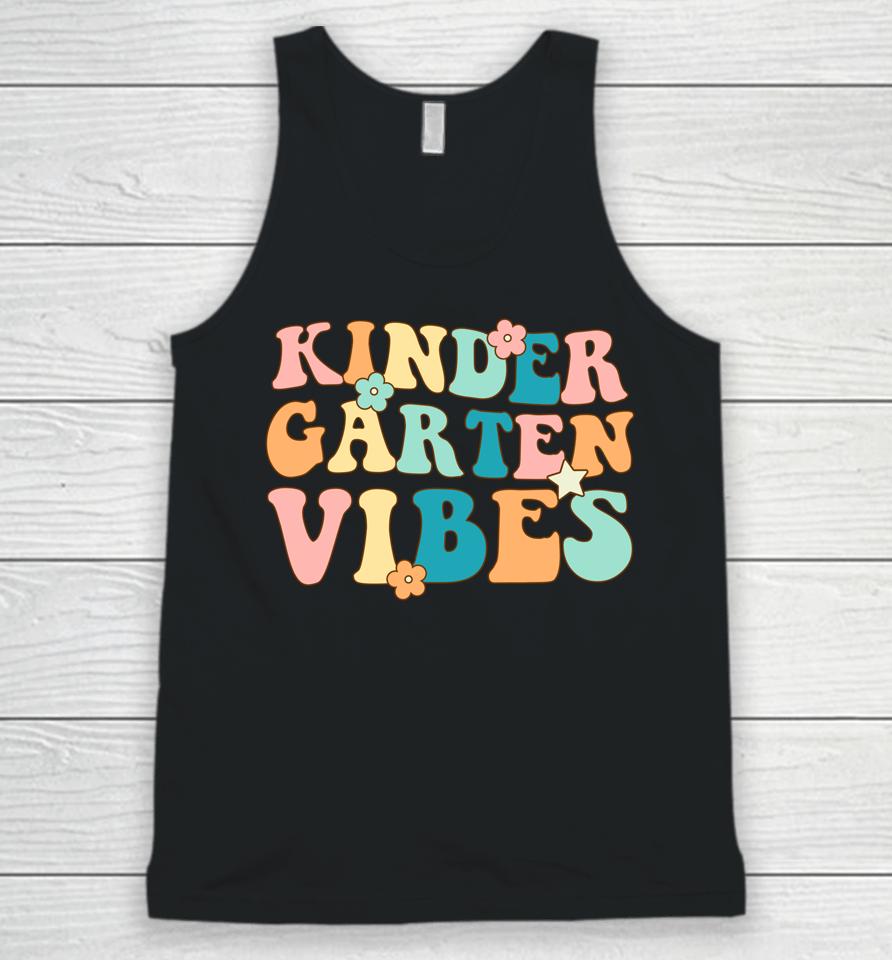 Kindergarten Vibes First Day Of School Retro Color Vibes Unisex Tank Top