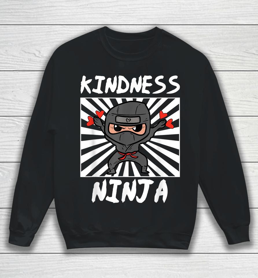 Kindness Ninja Funny Unity Day Orange Anti Bullying Sweatshirt