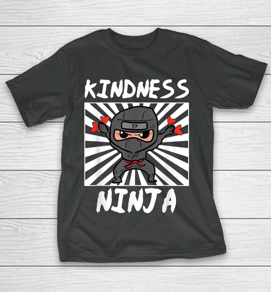 Kindness Ninja Funny Unity Day Orange Anti Bullying T-Shirt