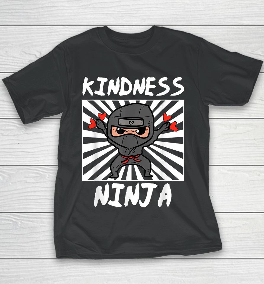 Kindness Ninja Funny Unity Day Orange Anti Bullying Youth T-Shirt