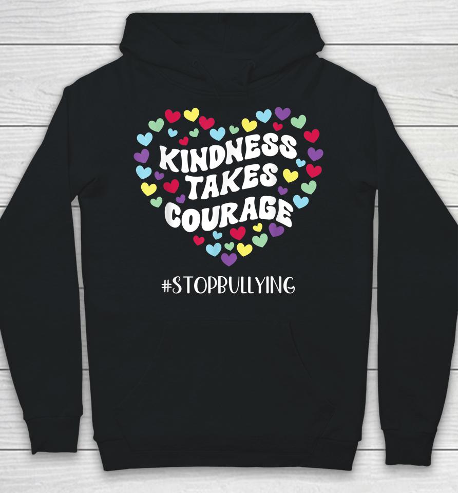 Kindness Takes Courage Anti-Bullying Awareness Wavy Orange Hoodie