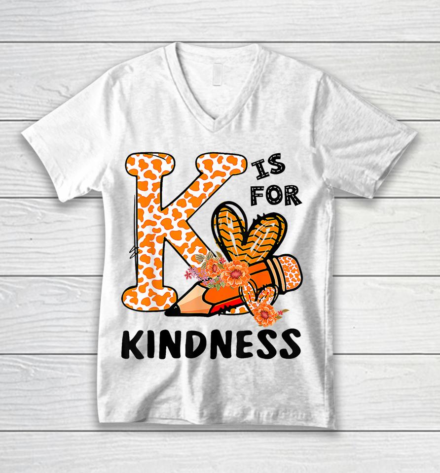 Kindness Unity Day Orange No Bullying Teachers Unisex V-Neck T-Shirt
