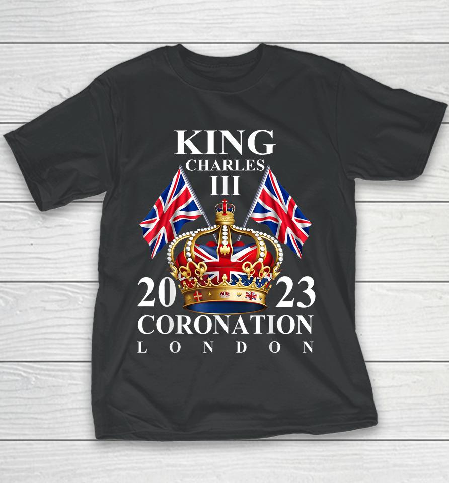 King Charles Iii British Monarch Royal Coronation May 2023 Youth T-Shirt