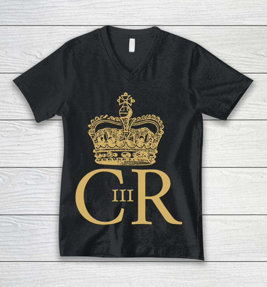 King Charles Iii British Uk Monarch Unisex V-Neck T-Shirt