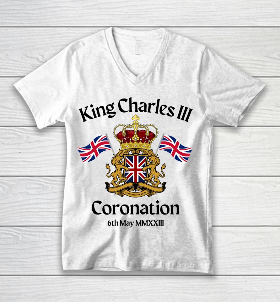 King Charles Iii Coronation 2023 The King's Coronation Unisex V-Neck T-Shirt