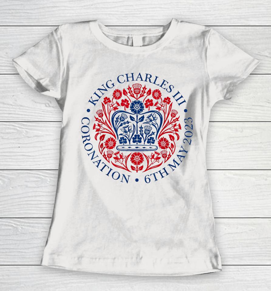 King Charles Iii Coronation Shirt Official Logo Watch Party Women T-Shirt