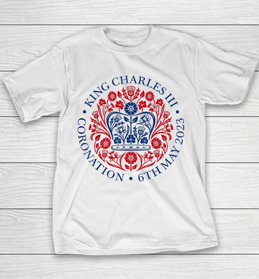 King Charles Iii Coronation Shirt Official Logo Watch Party Youth T-Shirt