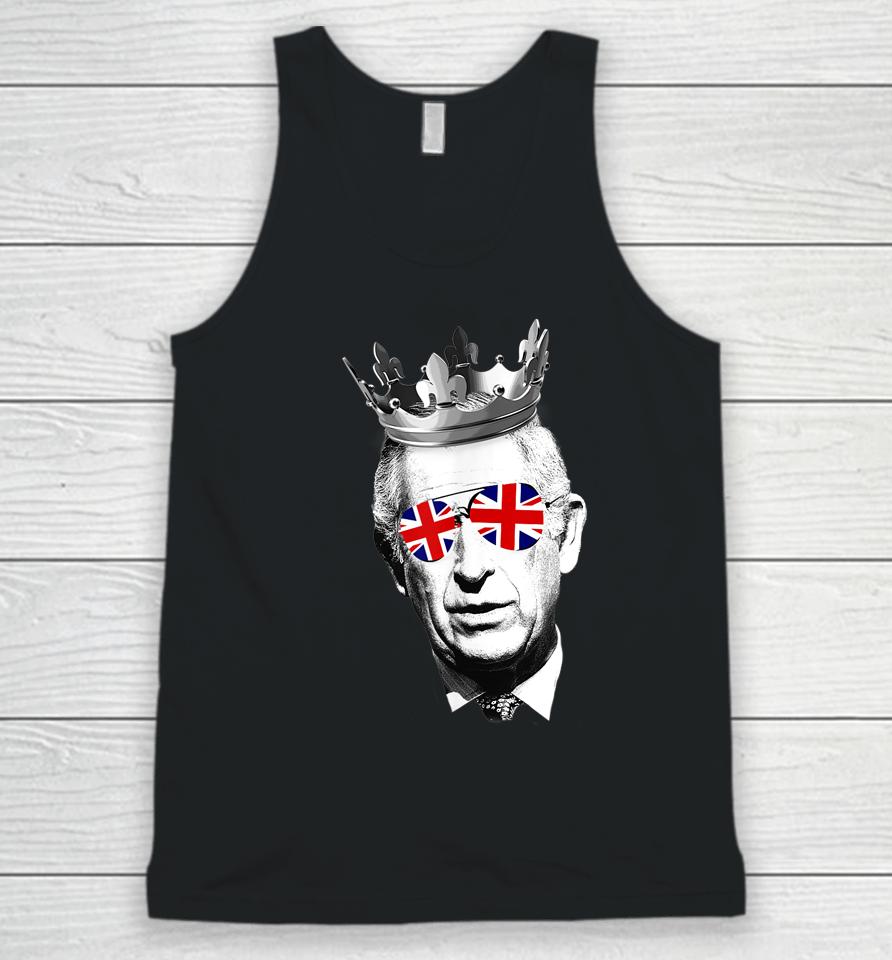 King Charles Iii Sunglasses British Crown Union Jack Meme Unisex Tank Top