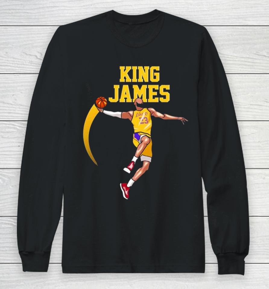 King James Basketball Player Los Angeles Lakers Nba Long Sleeve T-Shirt