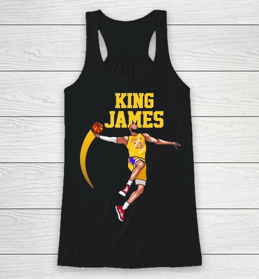 King James Basketball Player Los Angeles Lakers Nba Racerback Tank