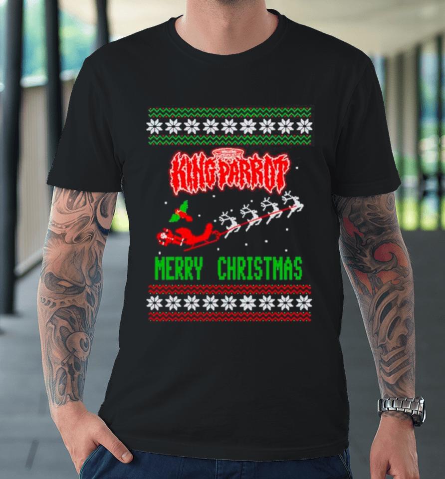King Parrot Merry Christmas Uglyshirts Premium T-Shirt