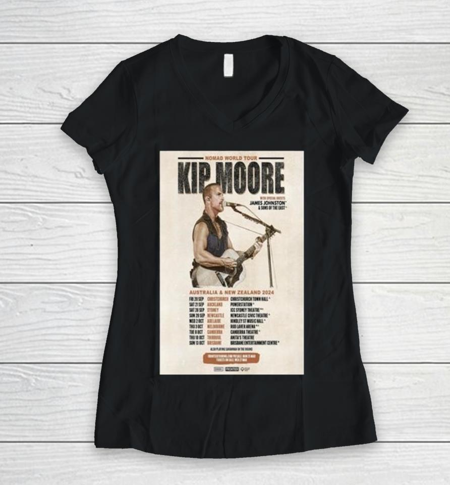 Kip Moore Australia And New Zealand Tour 2024 Women V-Neck T-Shirt