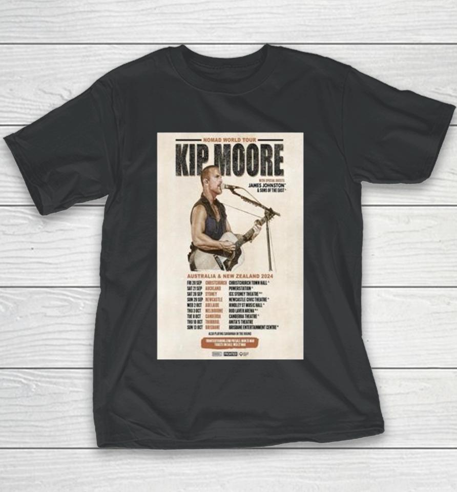 Kip Moore Australia And New Zealand Tour 2024 Youth T-Shirt
