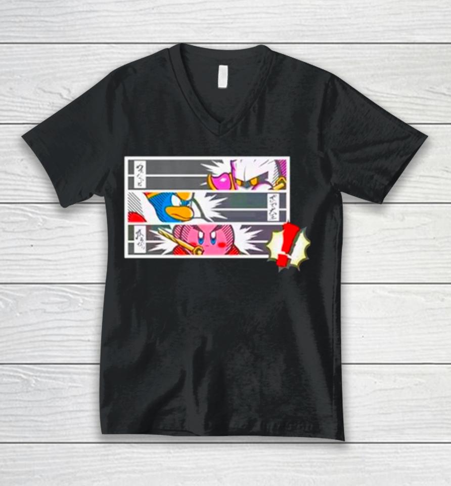 Kirby Informer The Pink Samurai Unisex V-Neck T-Shirt