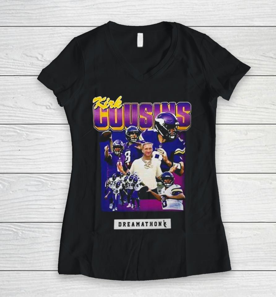 Kirk Cousins Minnesota Vikings Players Women V-Neck T-Shirt