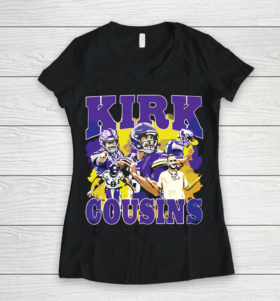 Kirk Cousins Women V-Neck T-Shirt