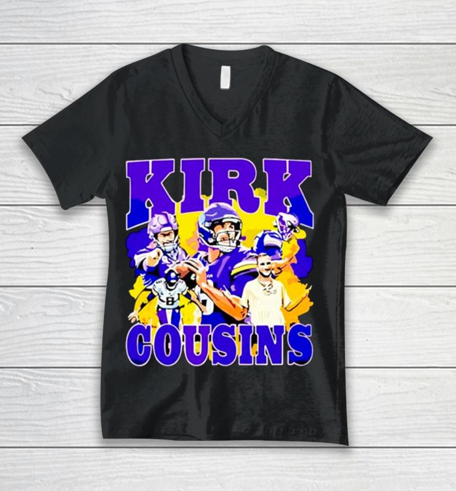 Kirk Cousins Vikings Football Unisex V-Neck T-Shirt