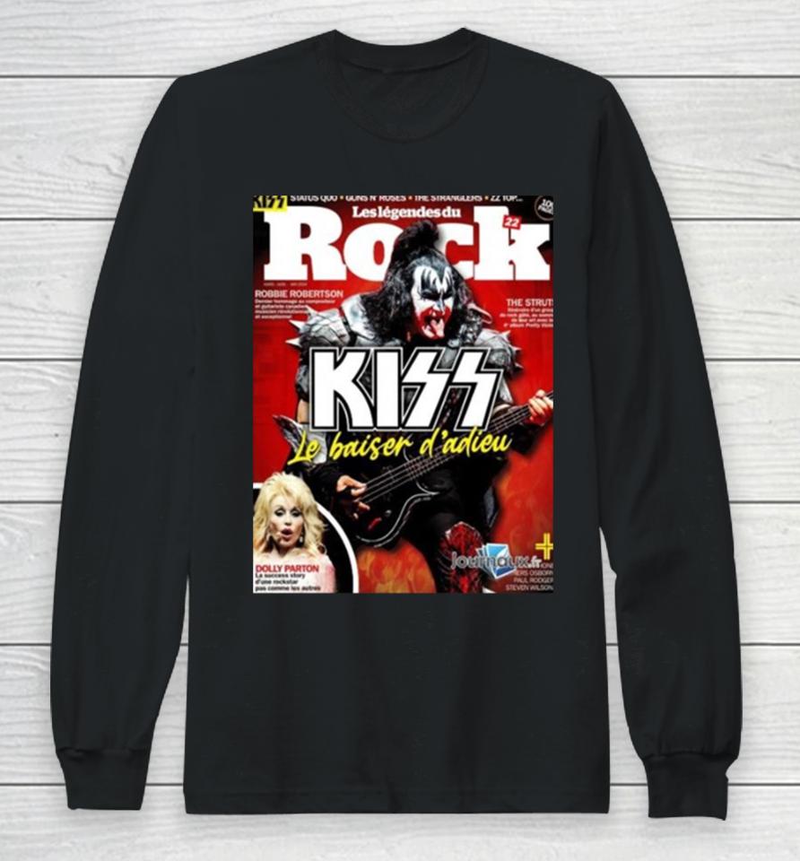 Kiss Magazine Cover Gene Simmons Rocks The Cover Of The Latest Issue Of France Les Legendes Du Rock Magazine Long Sleeve T-Shirt