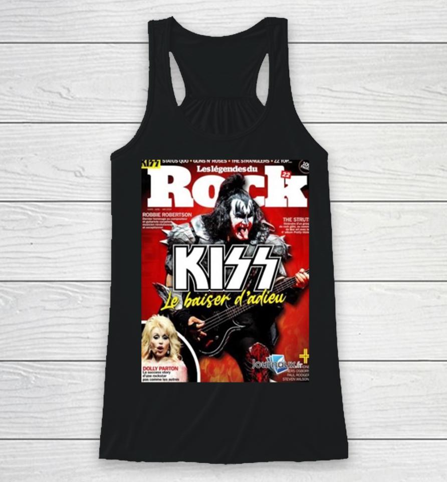 Kiss Magazine Cover Gene Simmons Rocks The Cover Of The Latest Issue Of France Les Legendes Du Rock Magazine Racerback Tank