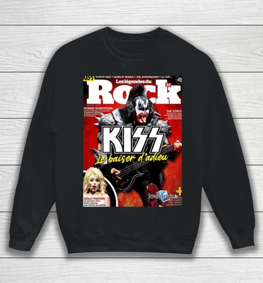 Kiss Magazine Cover Gene Simmons Rocks The Cover Of The Latest Issue Of France Les Legendes Du Rock Magazine Sweatshirt
