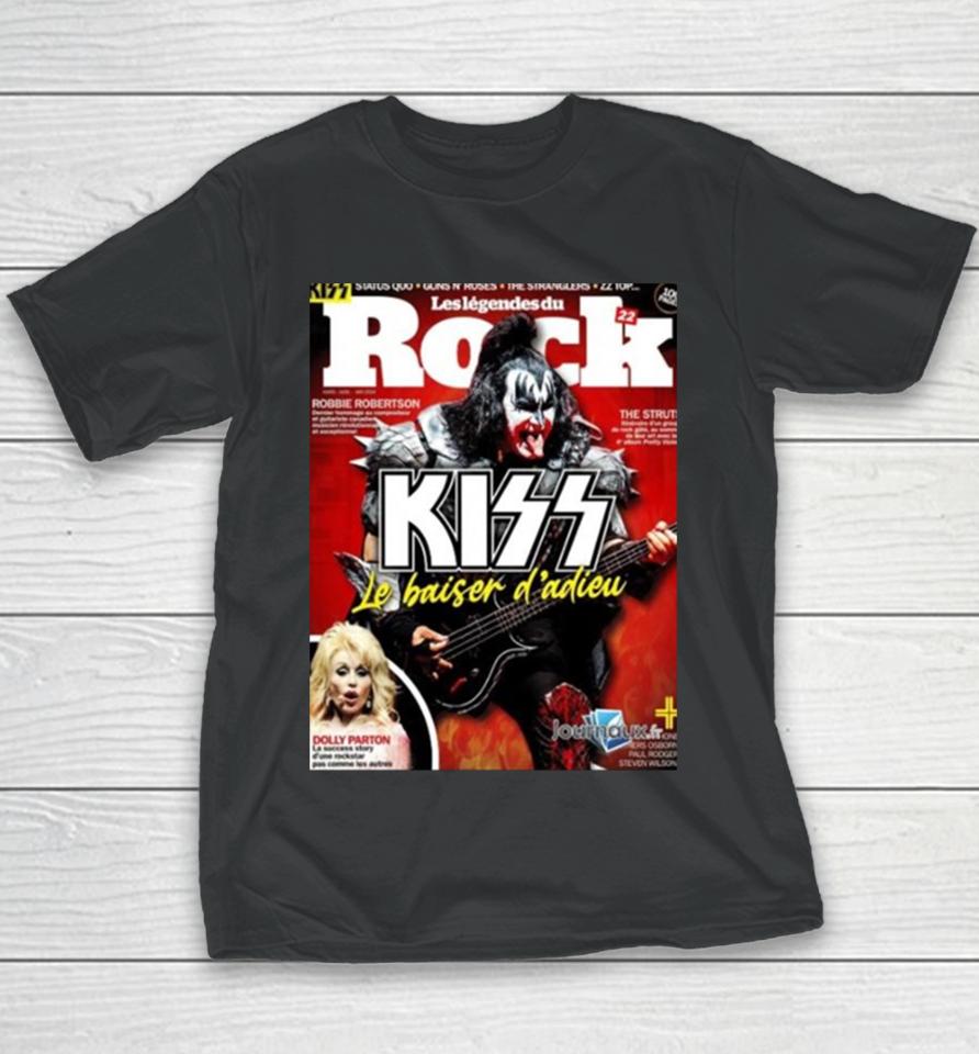 Kiss Magazine Cover Gene Simmons Rocks The Cover Of The Latest Issue Of France Les Legendes Du Rock Magazine Youth T-Shirt