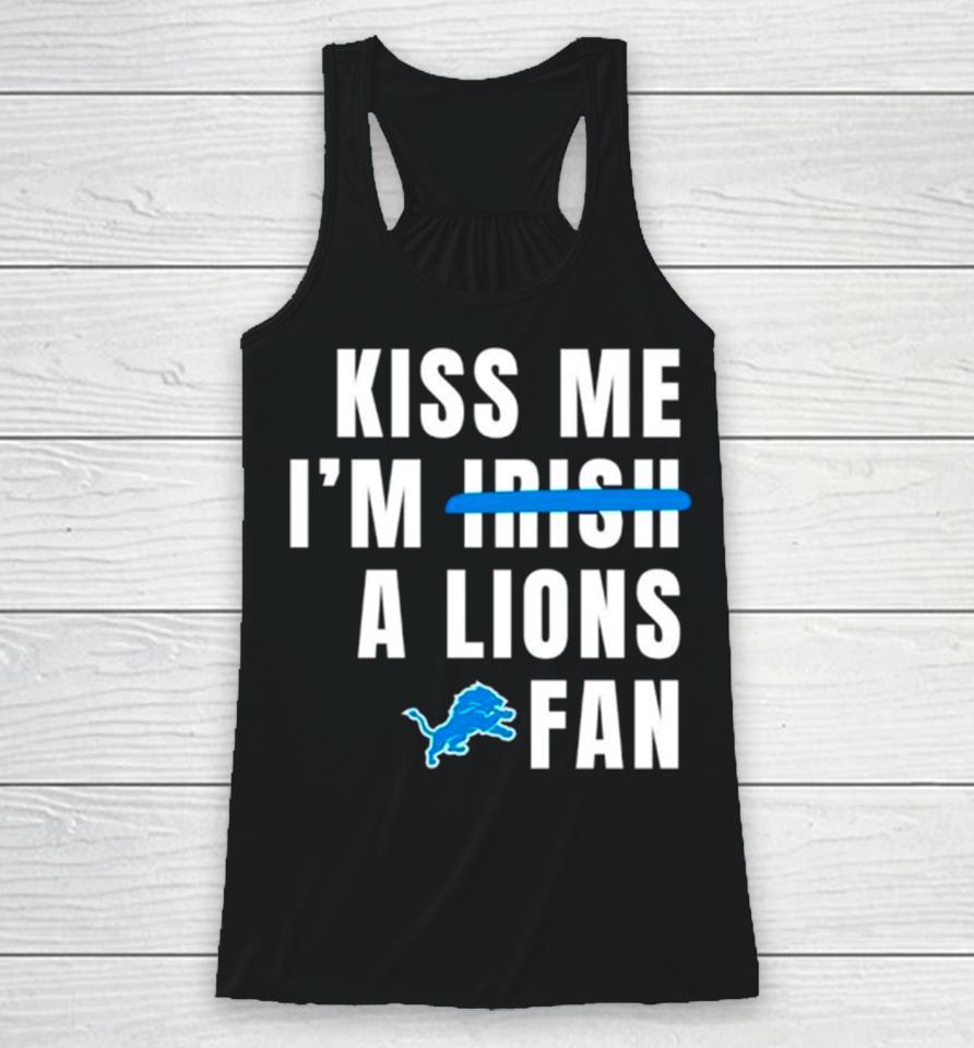 Kiss Me I’m A Lions Fan Racerback Tank
