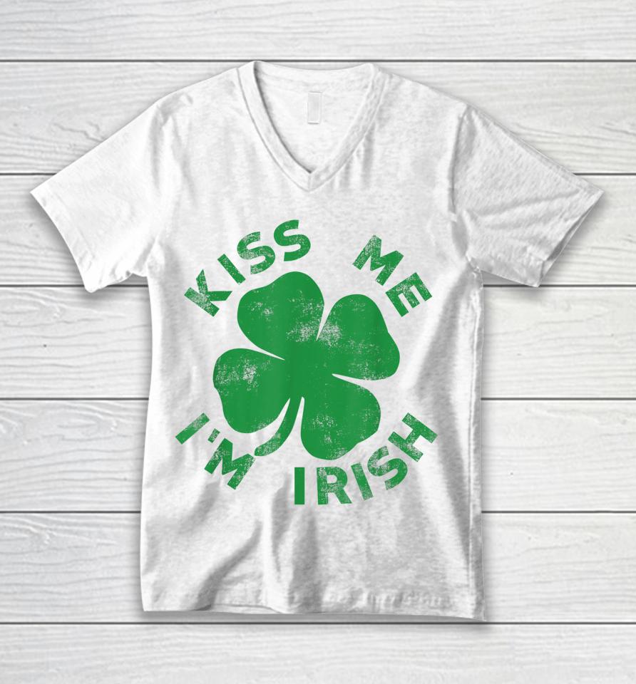 Kiss Me I'm Irish St Patrick's Day Unisex V-Neck T-Shirt