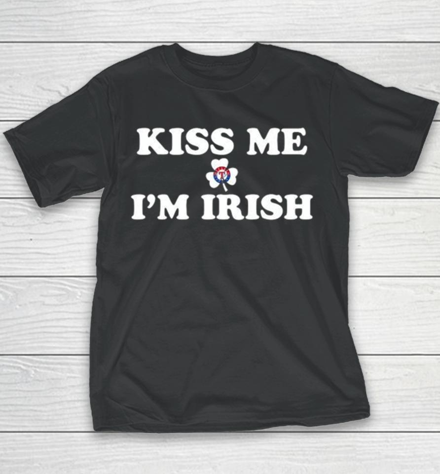 Kiss Me I’m Irish Texas Rangers St Patrick’s Day Youth T-Shirt