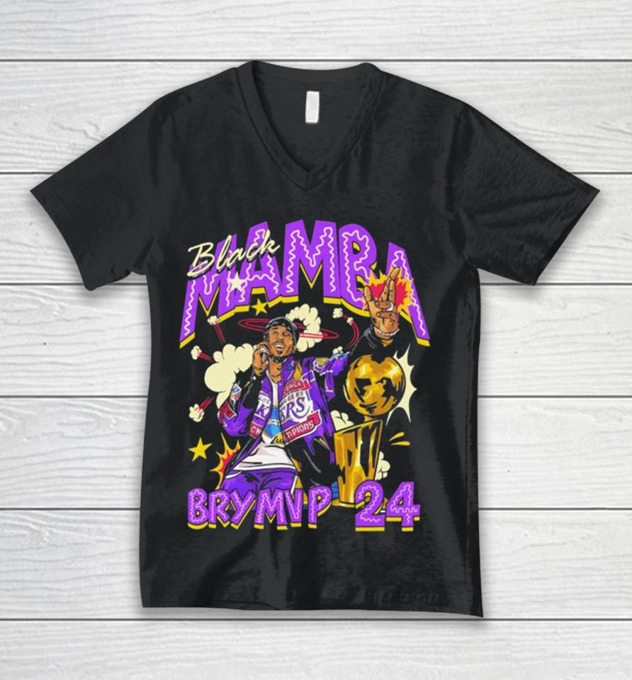 Kobe Bryant Black Mamba Bry Mvp 24 Unisex V-Neck T-Shirt