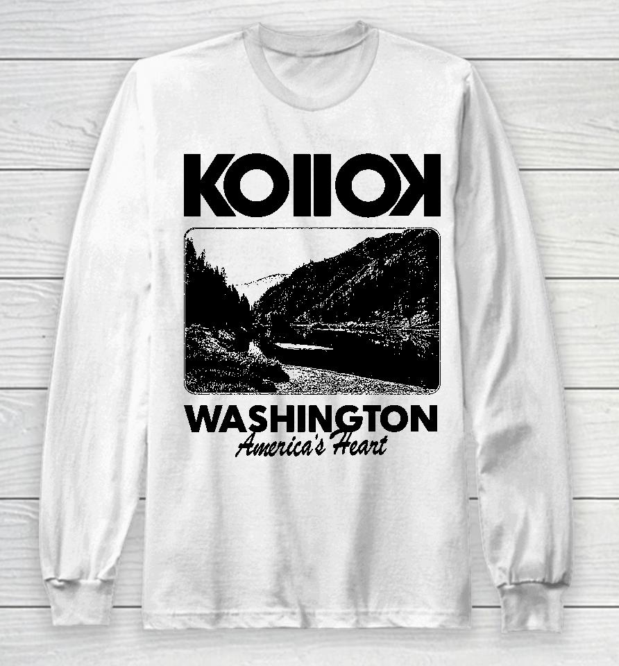 Kollok Washington America's Heart Long Sleeve T-Shirt