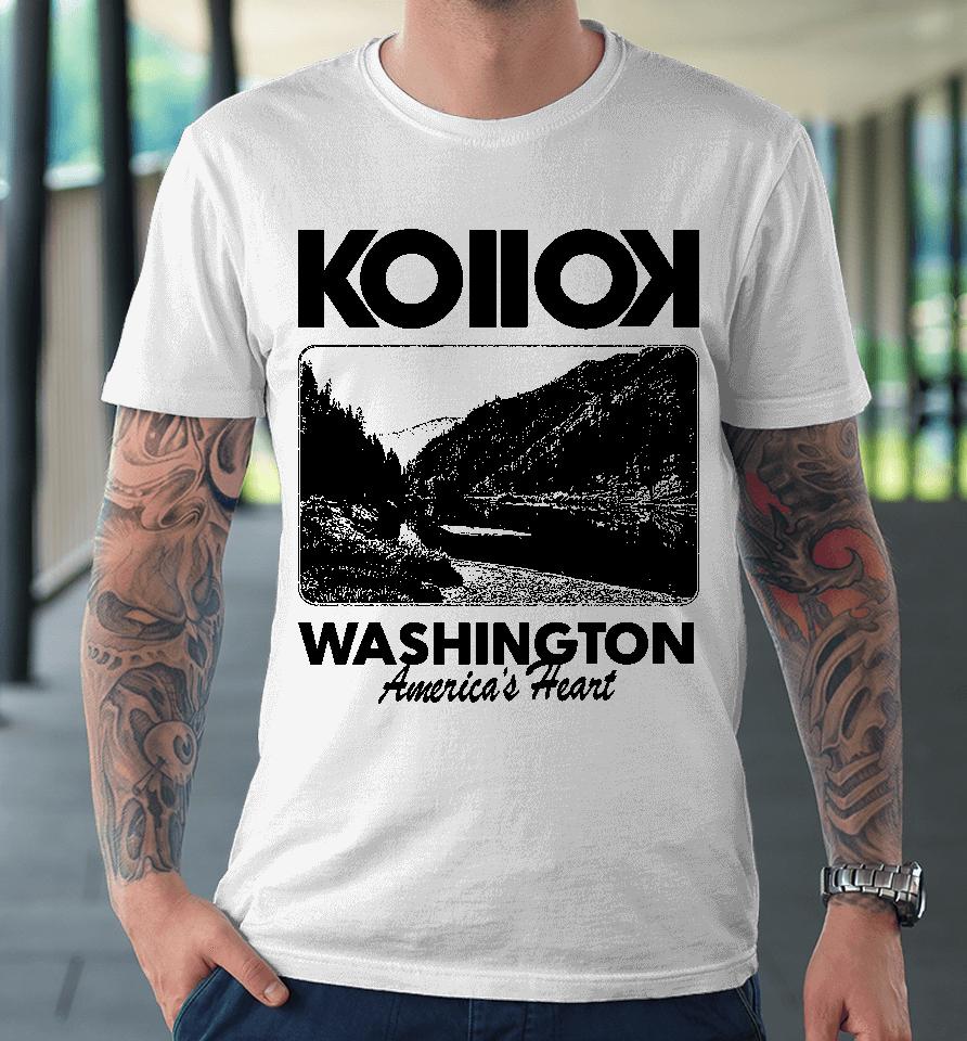 Kollok Washington America's Heart Premium T-Shirt