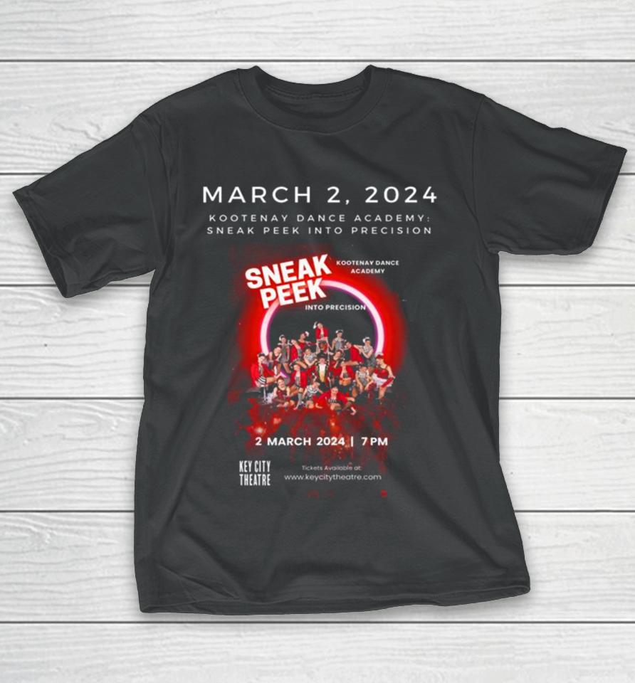 Kootenay Dance Academy Sneak Peek Into Precision March 2, 2024 T-Shirt