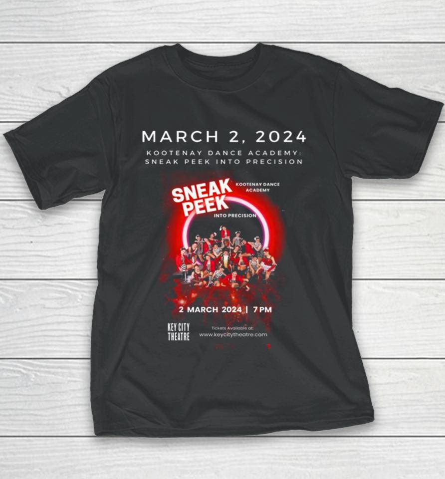 Kootenay Dance Academy Sneak Peek Into Precision March 2, 2024 Youth T-Shirt