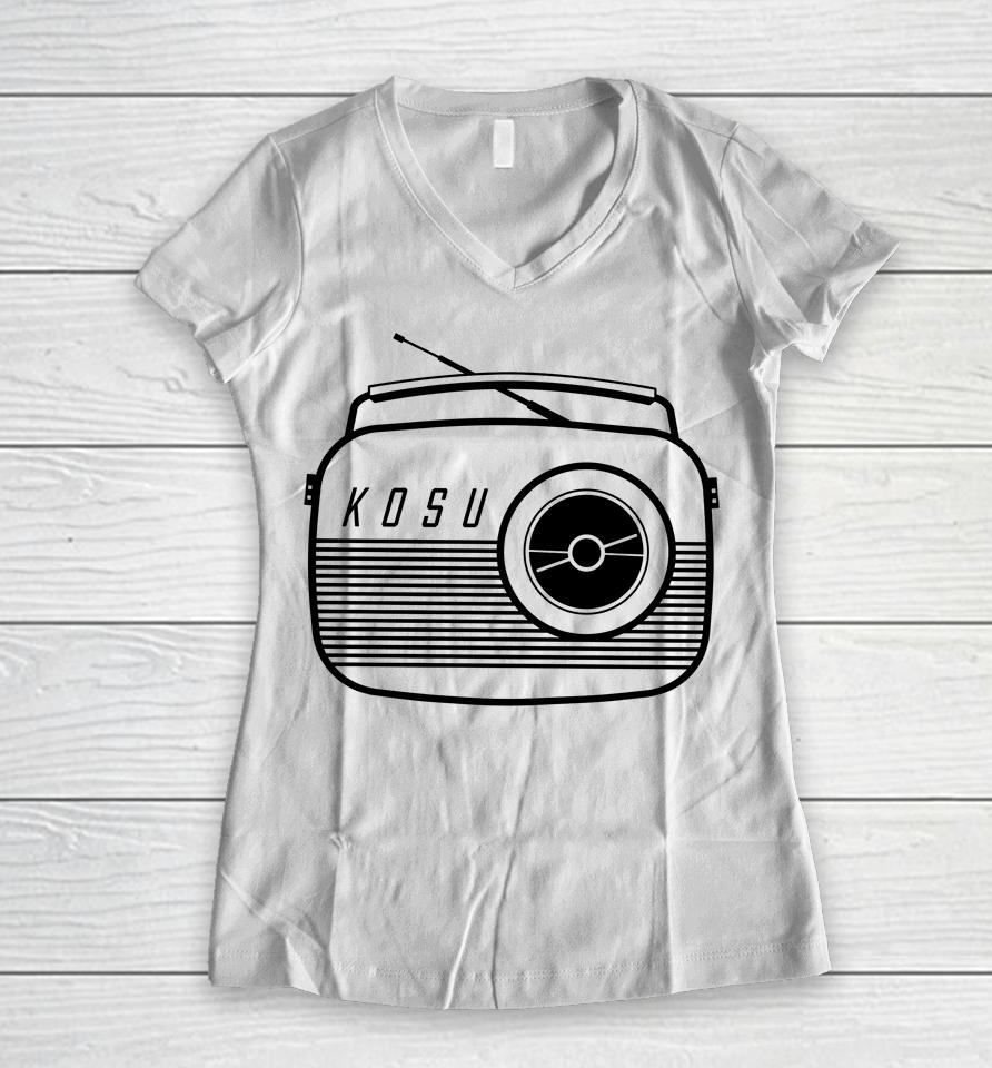 Kosu Kosu Radio Women V-Neck T-Shirt