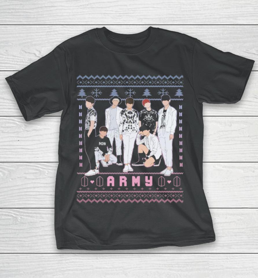 Kpop Army Saranghae Cats And Colorful T-Shirt