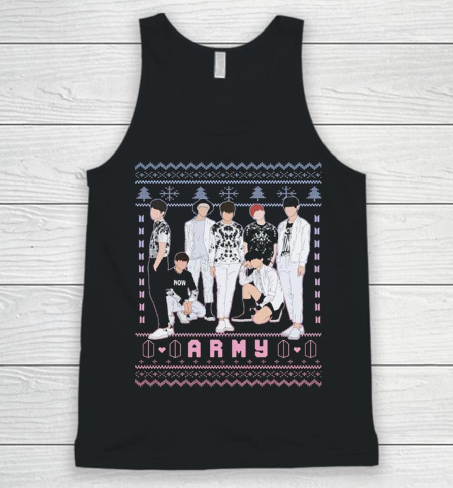 Kpop Army Saranghae Cats And Colorful Unisex Tank Top