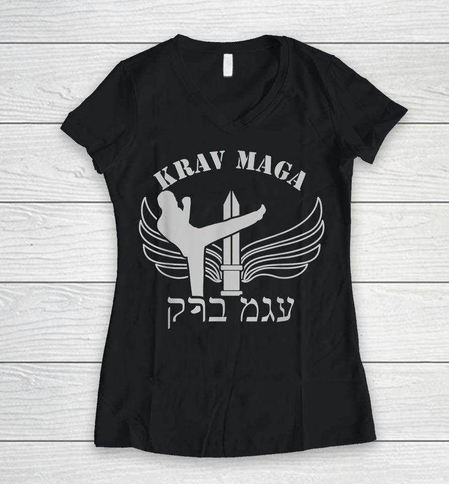 Krav Maga Women V-Neck T-Shirt