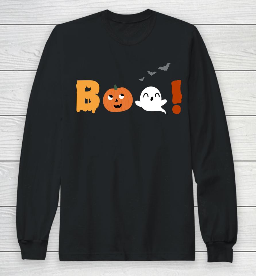 Kwai Halloween Boo Pumpkin And Ghost Long Sleeve T-Shirt