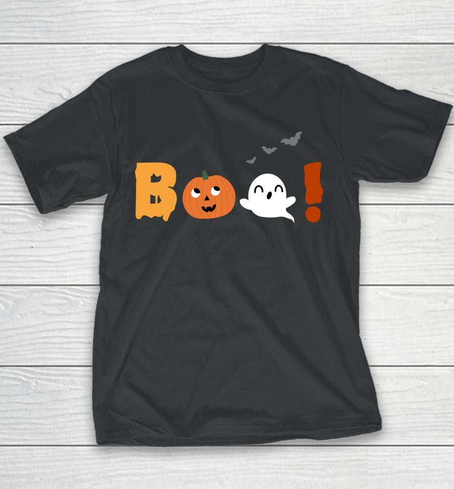 Kwai Halloween Boo Pumpkin And Ghost Youth T-Shirt