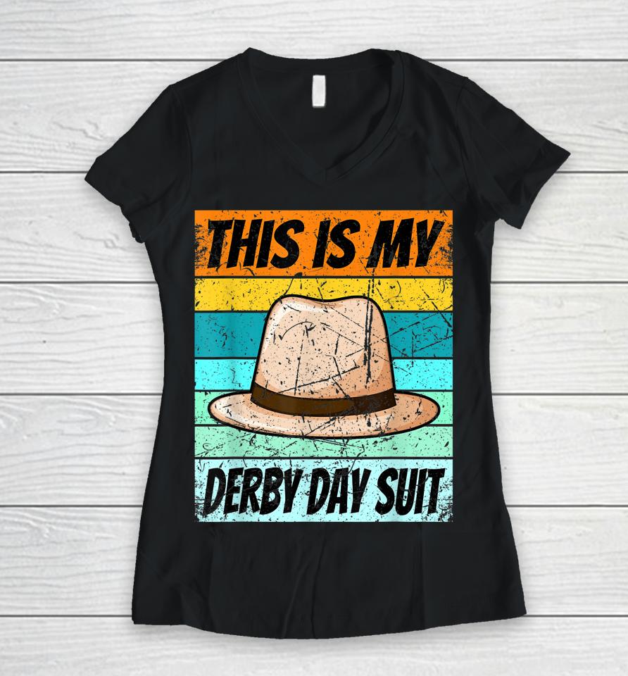 Ky Derby Suits For Derby Day Kentucky Attire 2023 Women V-Neck T-Shirt