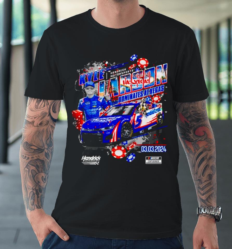 Kyle Larson Checkered Flag 2024 Pennzoil 400 Race Win Premium T-Shirt