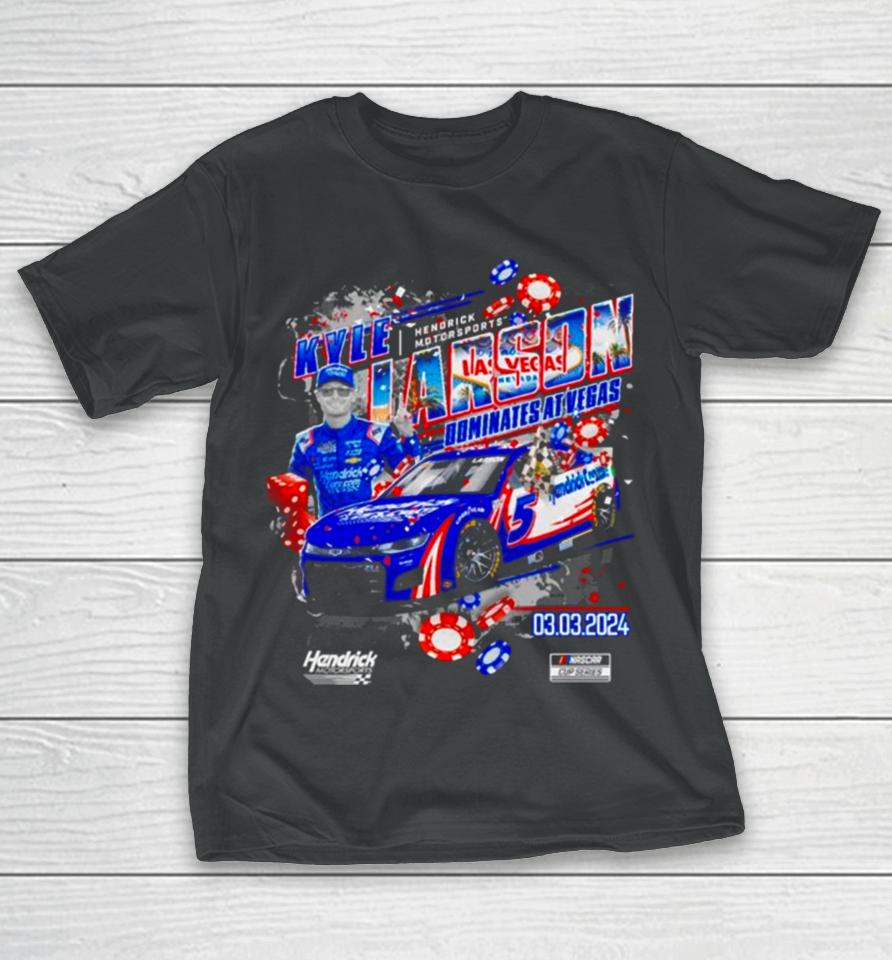 Kyle Larson Checkered Flag 2024 Pennzoil 400 Race Win T-Shirt