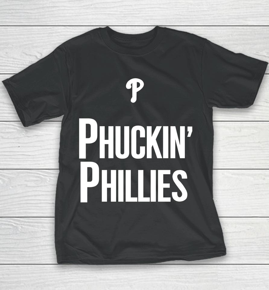 Kyle Schwarber Phuckin Phillies Philadelphia Phillies Crossing Broad Youth T-Shirt