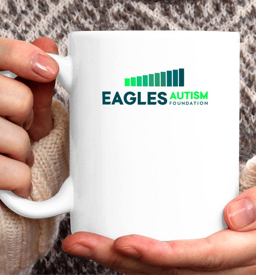 Kylie Kelce Wearing Eagles Autism Foundation Tee Shirt New Heights Coffee Mug