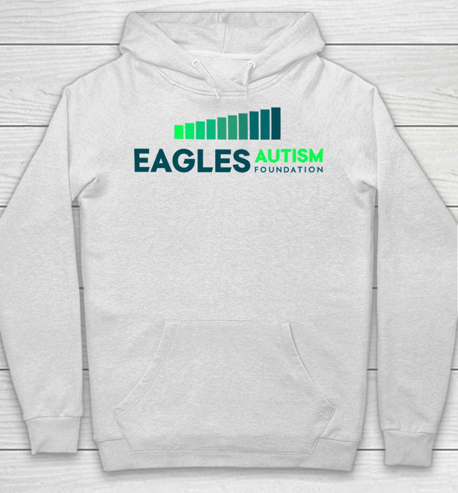 Kylie Kelce Wearing Eagles Autism Foundation Tee Shirt New Heights Hoodie