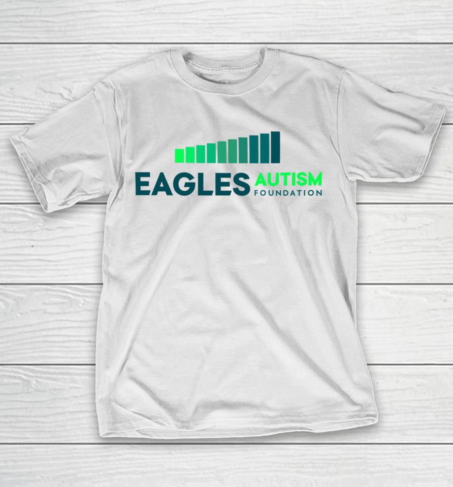 Kylie Kelce Wearing Eagles Autism Foundation Tee Shirt New Heights T-Shirt