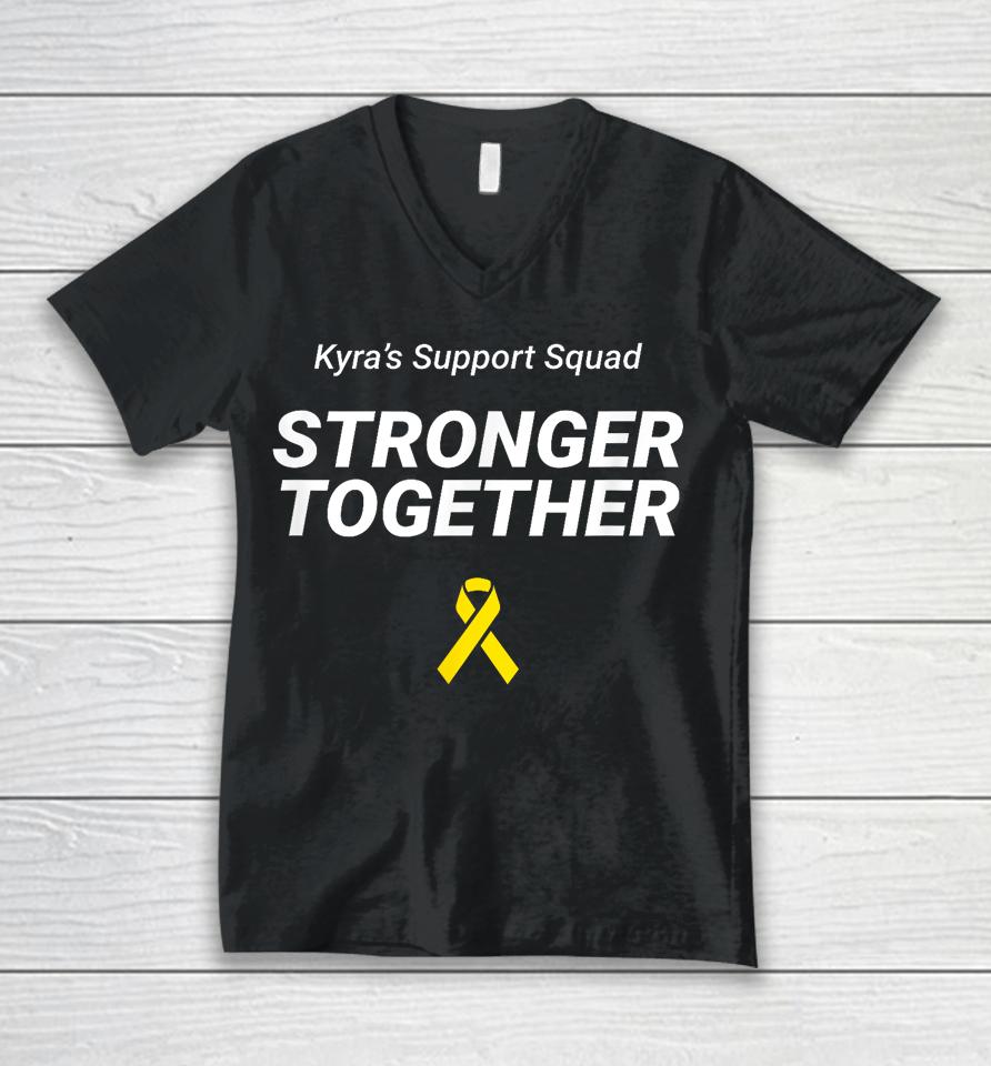 Kyra's Support Squad Stronger Together Unisex V-Neck T-Shirt