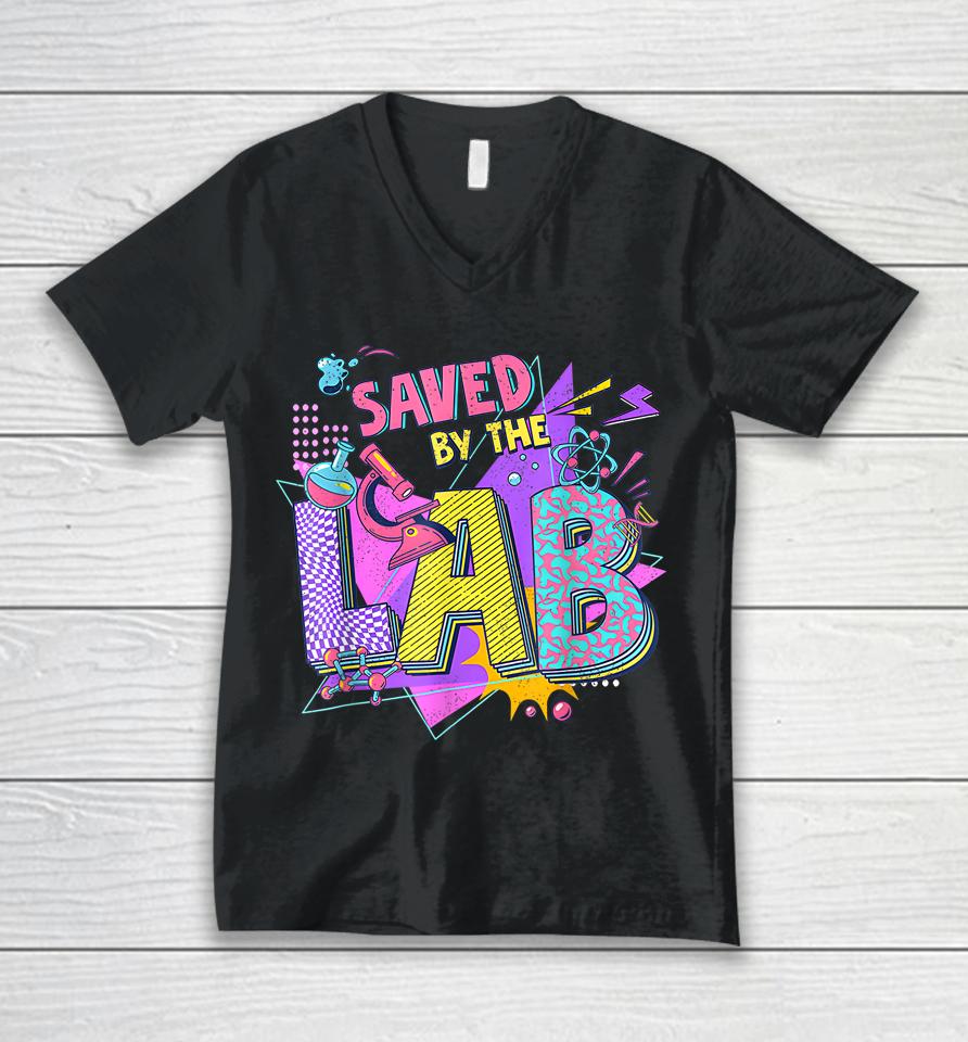 Lab Week 2023 Saved By The Lab Retro Medical Laboratory Tech Unisex V-Neck T-Shirt